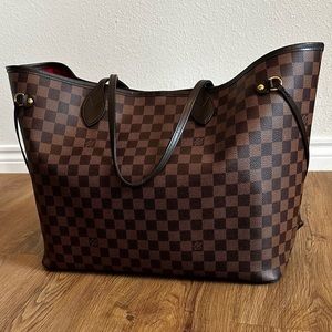 Louis Vuitton LV ❤️ Damier Ebene GM Neverfull tote